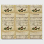 Vintage Als Elke Kerstmis Gelukkig Kerstlied Scrip Cadeaupapier (Vlak)