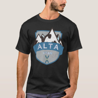 Vintage Alta Utah Illustratie Retro T-shirt