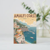 Vintage Amalfi Coast Travel Briefkaart (Staand voorkant)