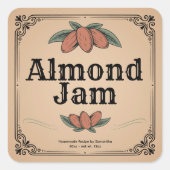 Vintage Amandeljam Label Sticker (Voorkant)