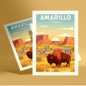 Vintage Amarillo Texas Briefkaart