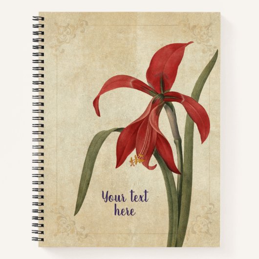 Vintage Amaryllis Notitieboek (Voorkant)