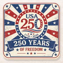 Vintage America 250 Coaster Patriotic USA