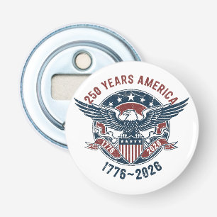 Vintage America 250 Eagle Zegel – 1776-2026 Button Flesopener