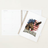 Vintage America Paard Adelaar Patriottisch Vectoro Planner (Display)