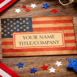Vintage American Flag Bedrijfsnaam Visitekaartje