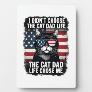 Vintage American Flag Cat Dad Father's Day Kitten  Fotoplaat