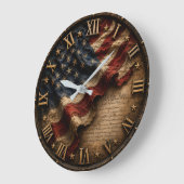 Vintage American Flag Grote Klok (Hoek)