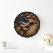 Vintage American Flag Grote Klok (Huis)