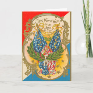 Vintage American Flag Kaart