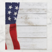 Vintage American Flag Wijn Etiket (Enkel label)