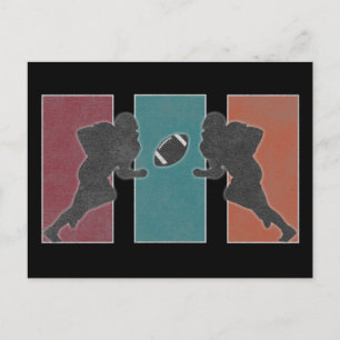 Vintage American football Kunstwerk Briefkaart
