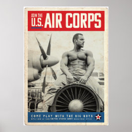 Vintage American US Air Corps  Recruitment Poster