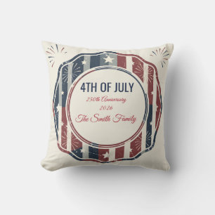Vintage Americana 4 juli Patriottische Badge Kussen