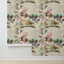 Vintage Americana Behang