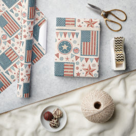 VINTAGE Americana Cadeaupapier