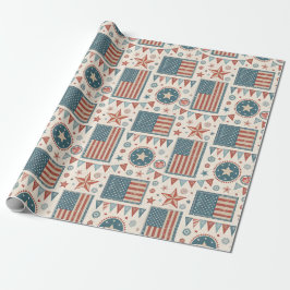 VINTAGE Americana  Cadeaupapier