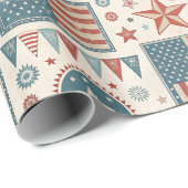 VINTAGE Americana  Cadeaupapier (Rol Hoek)