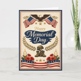 Vintage Americana Memorial Day Kaart