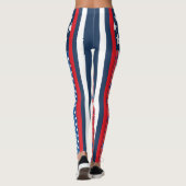 Vintage Americana Patchwork Patriottische Boho Leggings (Achterkant)