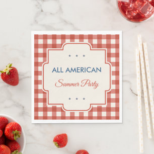 Vintage Americana Patriottische Feestservetten Servet