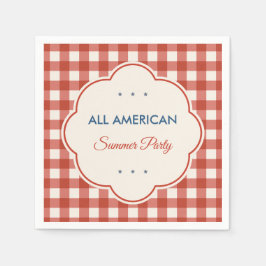 Vintage Americana Patriottische Feestservetten Servet