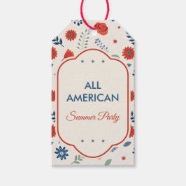 Vintage Americana Patriottische Gift Tag Cadeaulabel