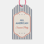Vintage Americana Patriottische Gift Tag Cadeaulabel (Achterkant)