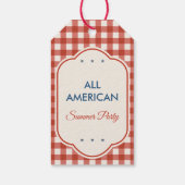 Vintage Americana Patriottische Gift Tag Cadeaulabel (Achterkant)