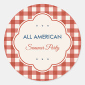 Vintage Americana Patriottische Sticker (Voorkant)