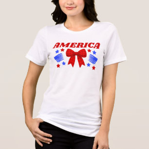 Vintage Americana Rode Gingham Strik Tri-Blend Shirt