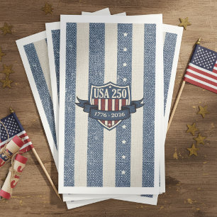 Vintage Americana sterren strepen USA 250 ID1306 Servet