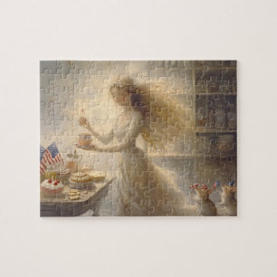 Vintage Americana Theepartij met Muizen 4 juli Legpuzzel