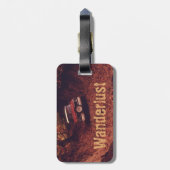 Vintage Americana Wanderlust Bagagelabel (Achterkant verticaal)