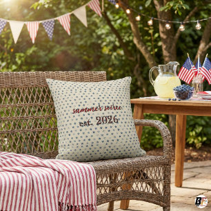 Vintage Americana Zomer Soiree Aangepast Jaar Ster Kussen