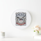 Vintage Amerika 1776 Patriottische Vrijheid Grote Klok (Huis)