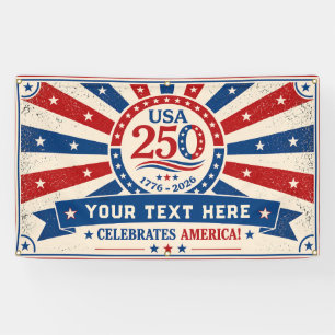 Vintage Amerika 250 Banner Patriotisch VS Feest