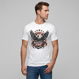 Vintage Amerika 250 Steeadelaar 1776-2026 Patriott T-shirt