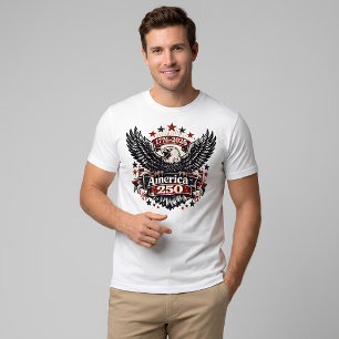 Vintage Amerika 250 Steeadler 1776-2026 Patriottis T-shirt