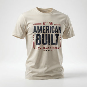 Vintage Amerikaans Gebouwd 250 Jaar Sterk Patrioti T-shirt
