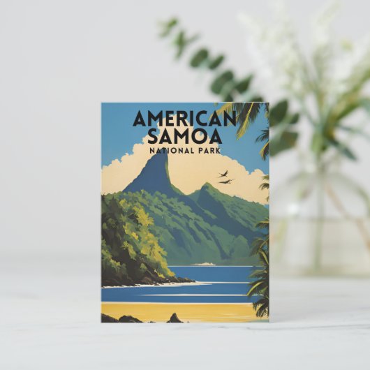Vintage Amerikaans-Samoa Nationaal Park Briefkaart (Staand voorkant)