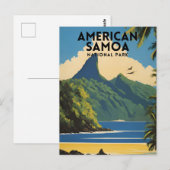 Vintage Amerikaans-Samoa Nationaal Park Briefkaart (Voorkant / Achterkant)