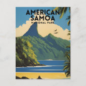 Vintage Amerikaans-Samoa Nationaal Park Briefkaart (Voorkant)