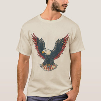 Vintage Amerikaanse Adelaar 4 juli T-shirt