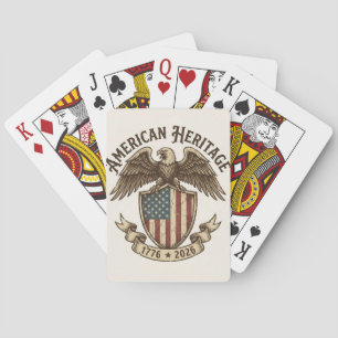 Vintage Amerikaanse Adelaar Schild 2026 Semiquince Pokerkaarten