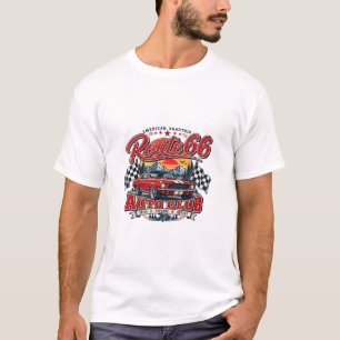 Vintage Amerikaanse Auto Club Retro Wegreis Auto D T-shirt