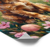 Vintage Amerikaanse Cocker Spaniel Paasbloesem Kun Poster (Hoek)