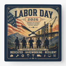 Vintage Amerikaanse Dag van de Arbeid Werknemer Hu