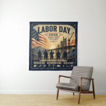 Vintage Amerikaanse Dag van de Arbeid Werknemer Hu