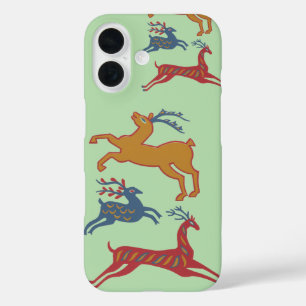 Vintage Amerikaanse Folk Art Herten Aangepaste Kle iPhone 16 Hoesje